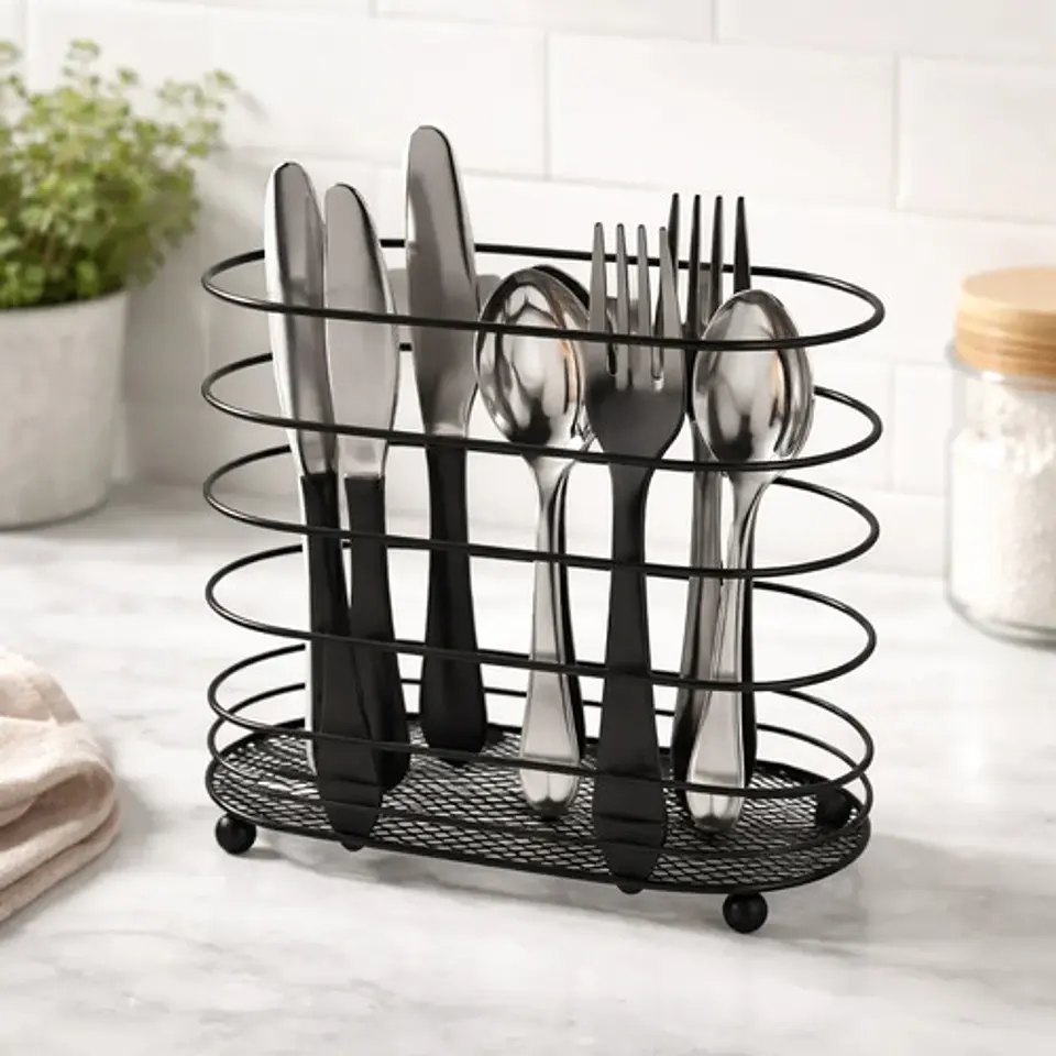 Portacubiertos Escurridor Metálico Para Cocina Moderno 3