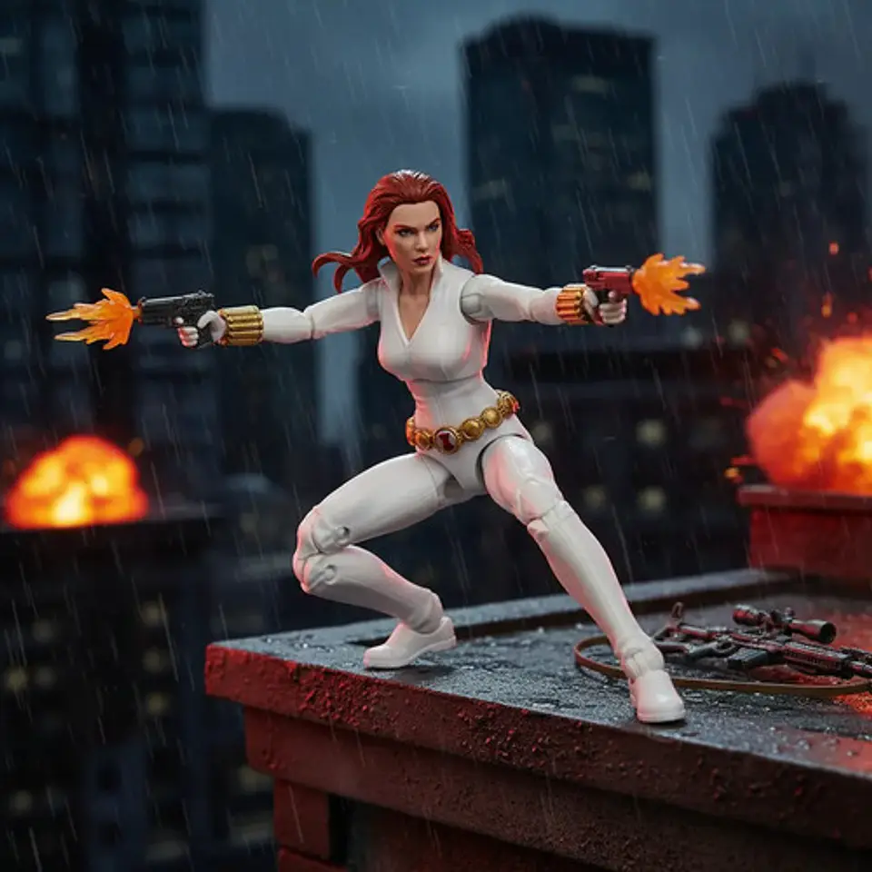 Figura Accion Marvel Legends Viuda Negra Deroly Origin 1