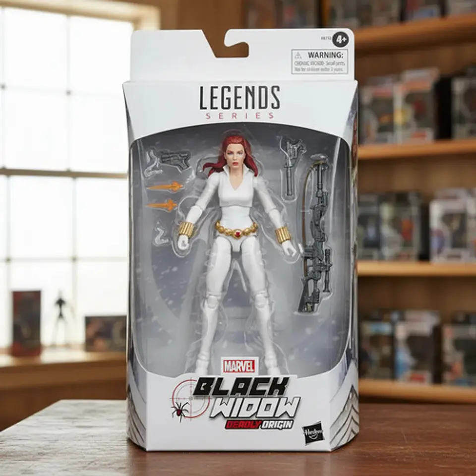 Figura Accion Marvel Legends Viuda Negra Deroly Origin 3