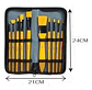 Set De 10 Pinceles Profesionales Para Arte Acrílico Con Estu Amarillo - Miniatura 6