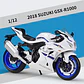 Suzuki Gsx-r1000 Modelo 1:12 Metal Moto Colección Color 1000r-blanco Suzuki Gsx-r1000 Metal Motocicleta Model Coleccionable 1:12 - Miniatura 2