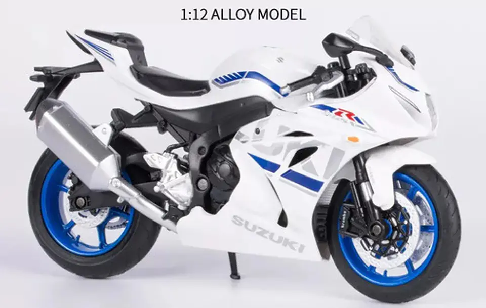 Suzuki Gsx-r1000 Modelo 1:12 Metal Moto Colección Color 1000r-blanco Suzuki Gsx-r1000 Metal Motocicleta Model Coleccionable 1:12 6