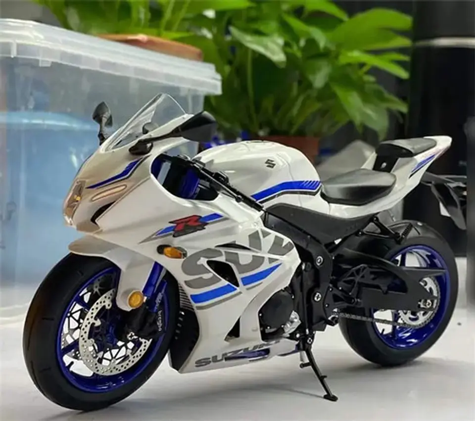Suzuki Gsx-r1000 Modelo 1:12 Metal Moto Colección Color 1000r-blanco Suzuki Gsx-r1000 Metal Motocicleta Model Coleccionable 1:12 10