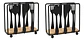 Set X2 Servilleteros De Mesa En Metal Y Madera Diseño Cubier - Miniatura 1