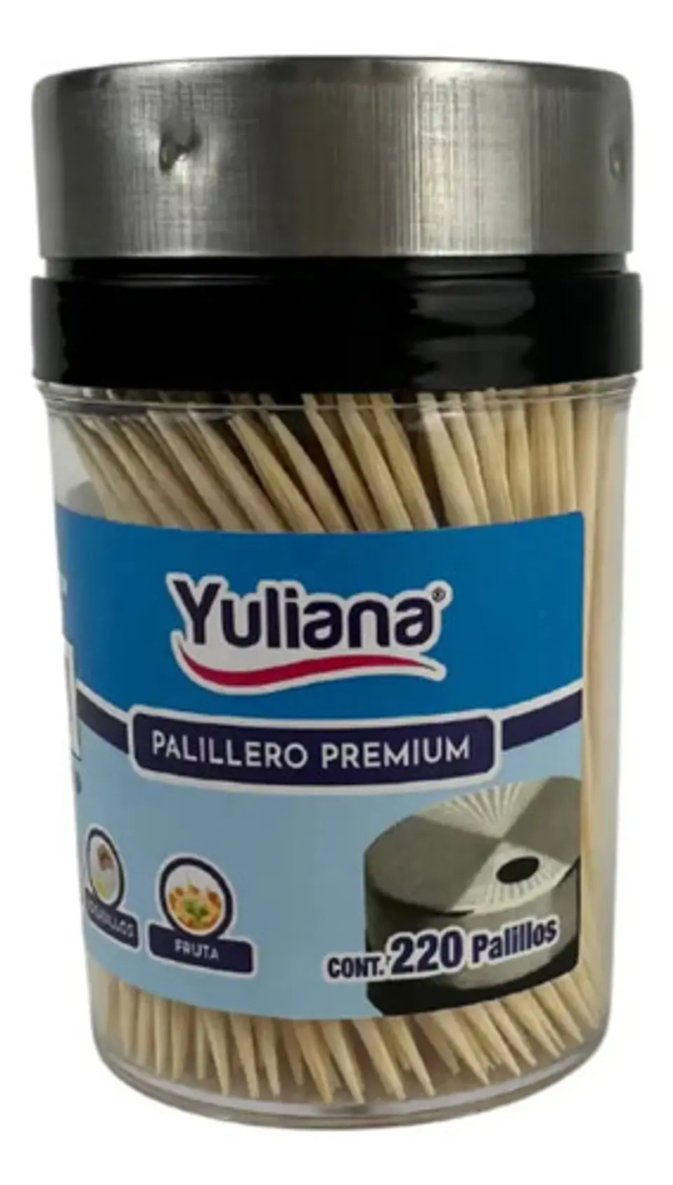 Palillero Premium Tapa De Acero Con 220 Palillos 12 Piezas Color Transparente 3