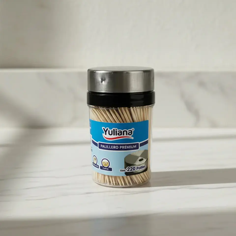 Palillero Premium Tapa De Acero Con 220 Palillos 12 Piezas Color Transparente 4