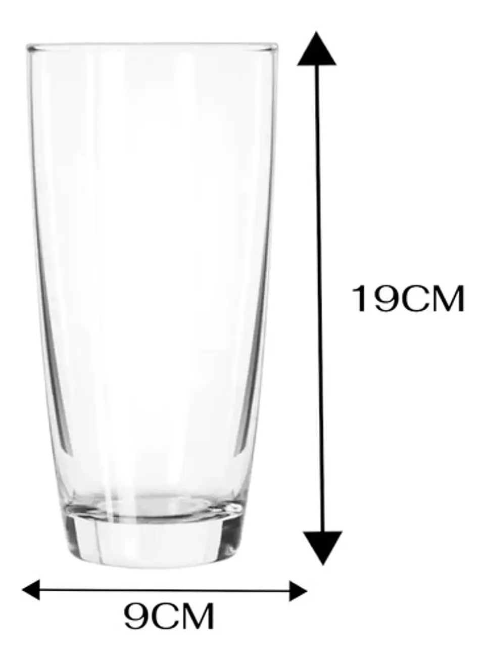 Vaso Doble Pared Borocilicato 650ml Para Agua Jugo O Bebidas Transparente 6