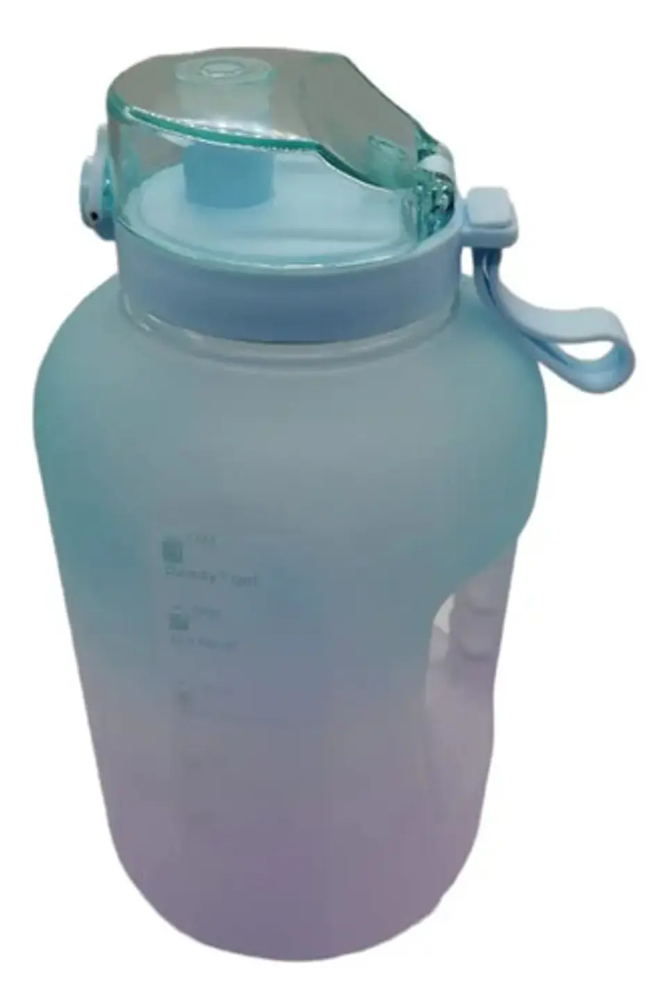 Botella Termo Botilito De Agua Motivación Fitness 2.5 Litros Color Azul 3