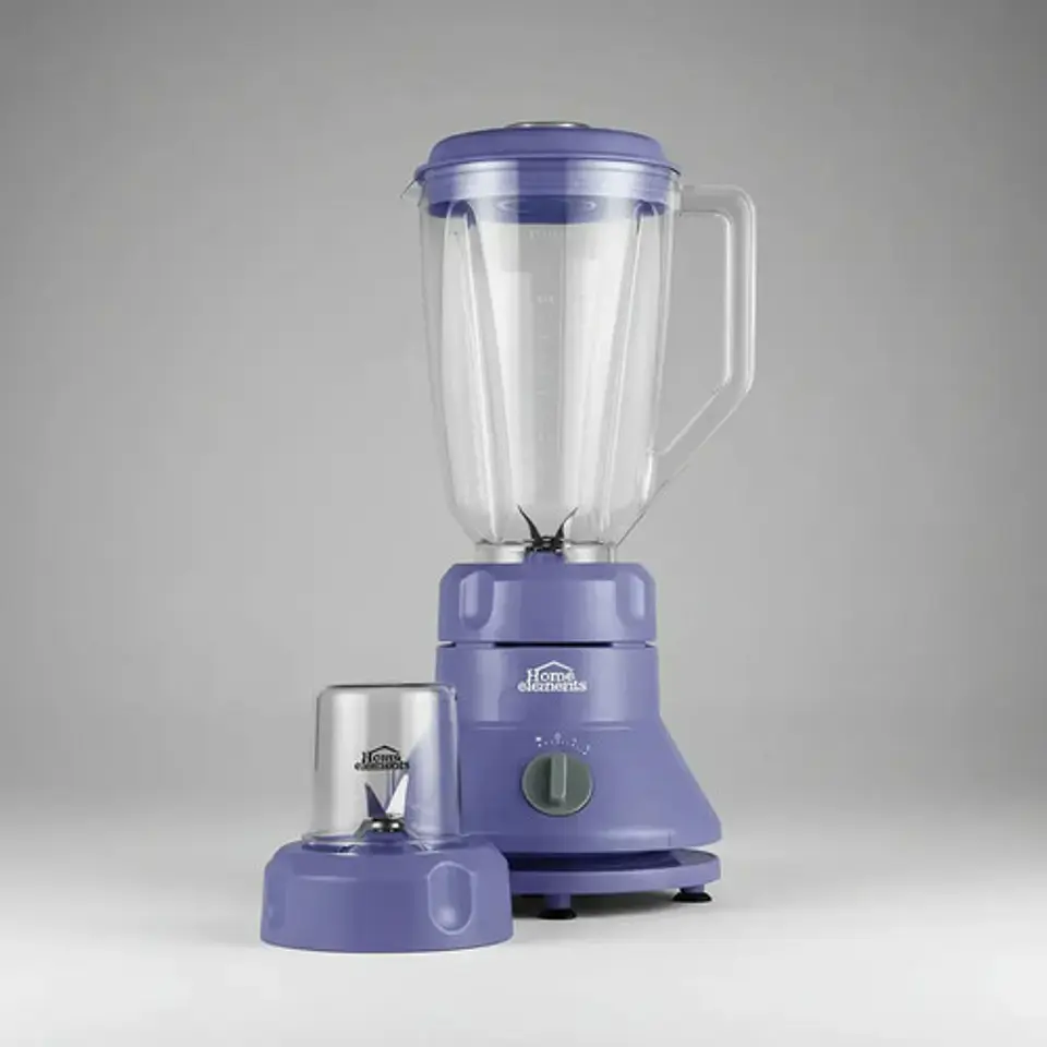 Licuadora Con Pica Todo 2 Velocidades + Pulso Home Elements Color Violeta 2