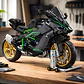 Moto Kawasaki H2r Para Armar Tipo Technic 1885 Piezas T4019 - Miniatura 1