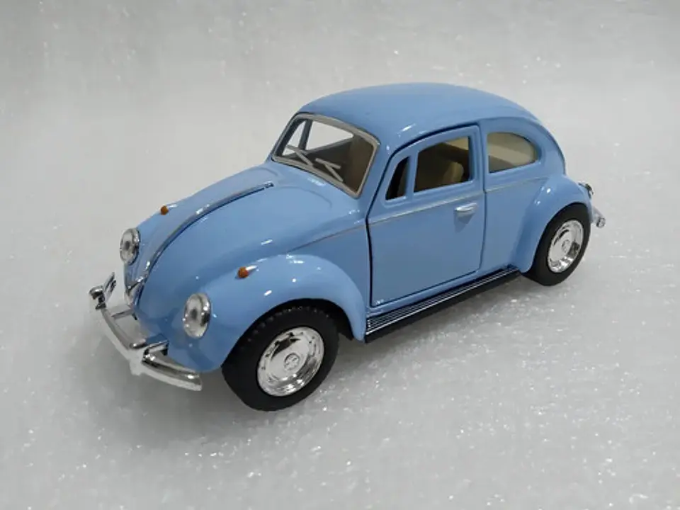 Volkswagen Beetle 1976 Kinsmart (escala 1:32) 12 Cms. Azul 7