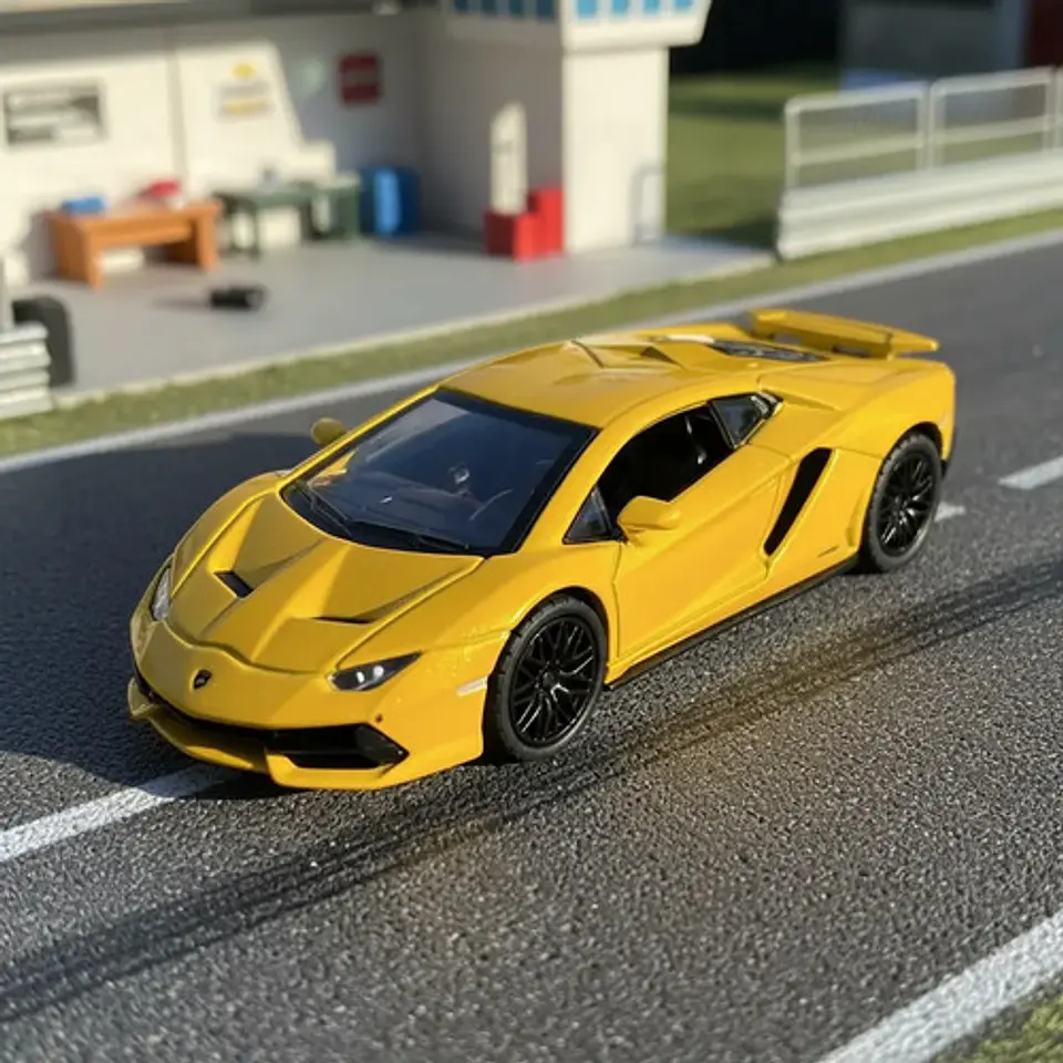 Carro A Escala 1:32 Lamborghini Sian Juguete Metálico Caja 3