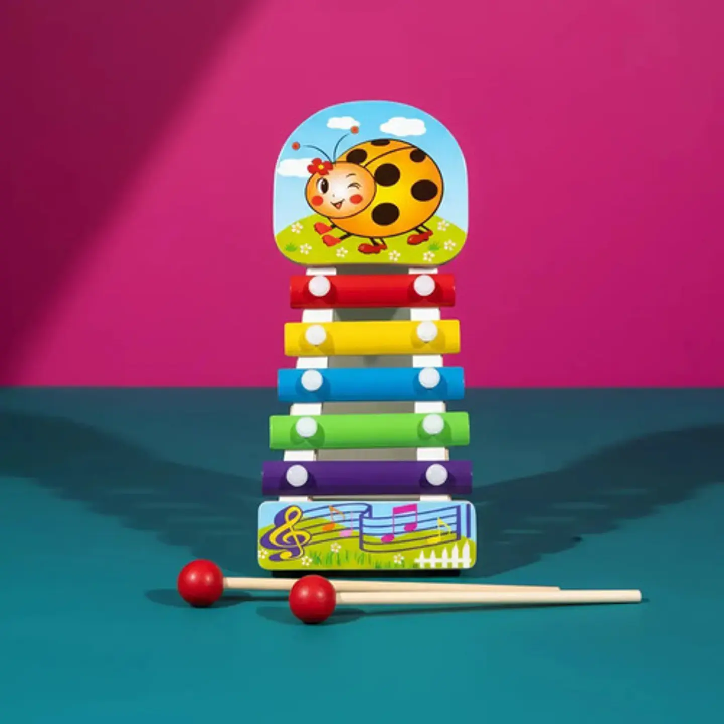 Xilofono Marimba Pequeña Juguete Niños Musical Madera Sz-095 Color Mariquita /sz-095 1