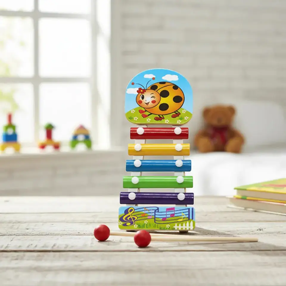 Xilofono Marimba Pequeña Juguete Niños Musical Madera Sz-095 Color Mariquita /sz-095 3