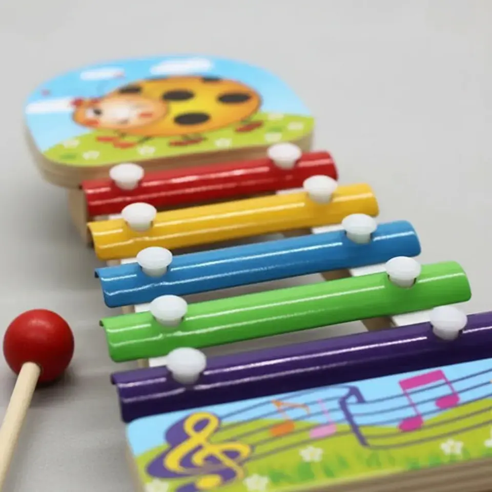 Xilofono Marimba Pequeña Juguete Niños Musical Madera Sz-095 Color Mariquita /sz-095 4