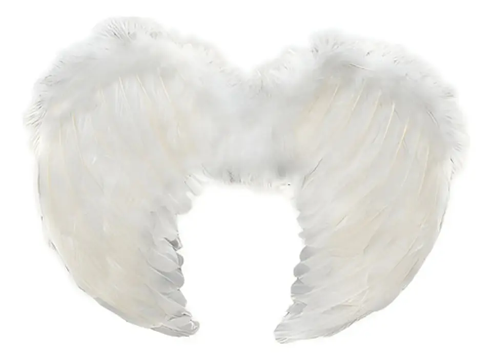 Alas De Angel Con Plumas - Disfraz Alas 60x40 Halloween Color Blanco 1