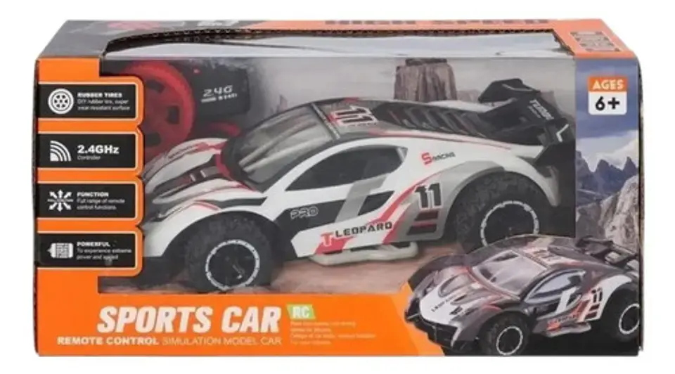 Carro Control Remoto Luces 2.4ghz Juguete Niños 3f Leopard Color Blanco 4