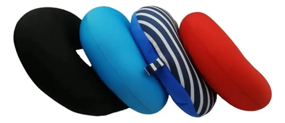 Cojín Almohada Viaje Cuello Algodón Nacional Color Rayas 28cm Modelo 2644 2