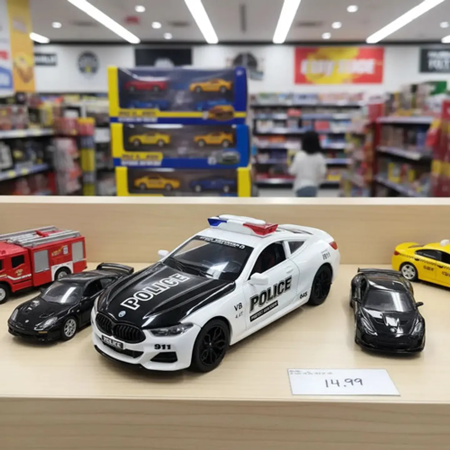 Carro Patrulla Policía Bmw Juguete Metálico Con Luces Y Soni 5