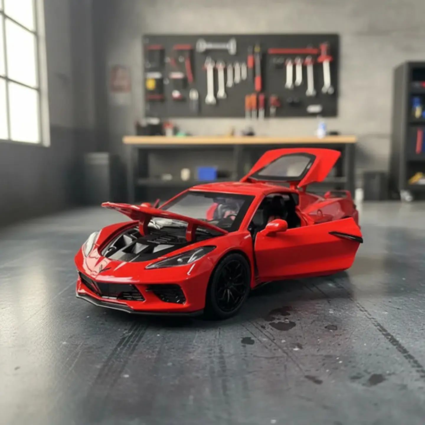 Carro A Escala 1:22 Chevrolet Corvette C8 Stingray Colección 2