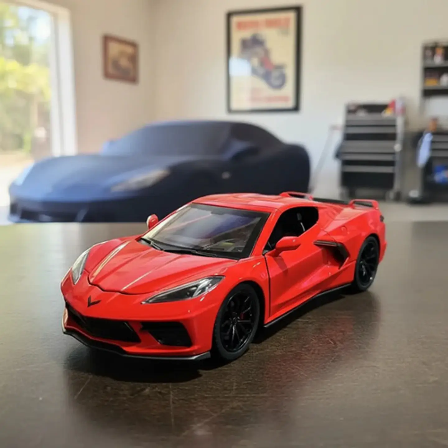 Carro A Escala 1:22 Chevrolet Corvette C8 Stingray Colección 3