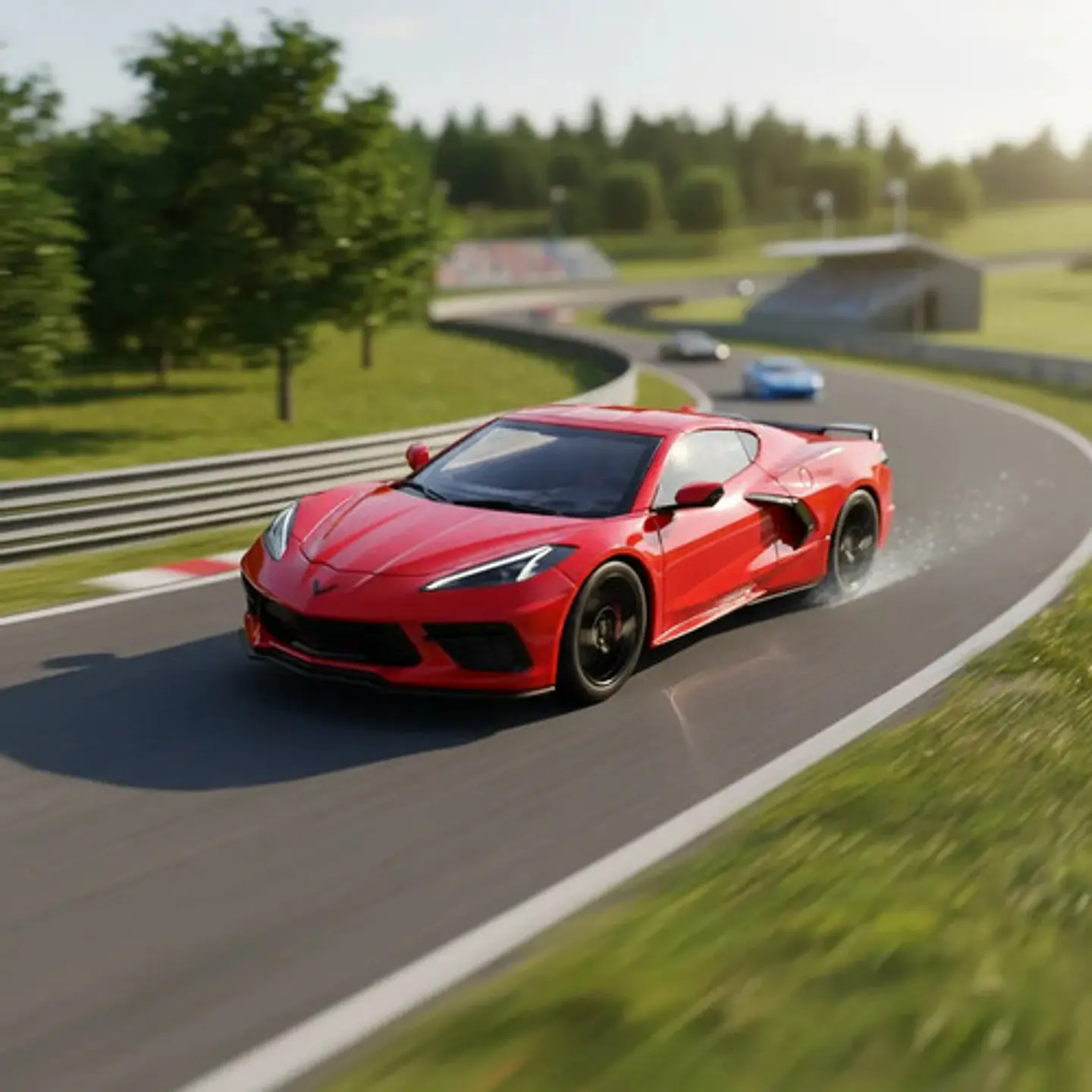 Carro A Escala 1:22 Chevrolet Corvette C8 Stingray Colección 4
