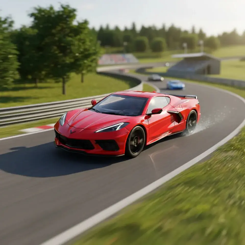 Carro A Escala 1:22 Chevrolet Corvette C8 Stingray Colección 4