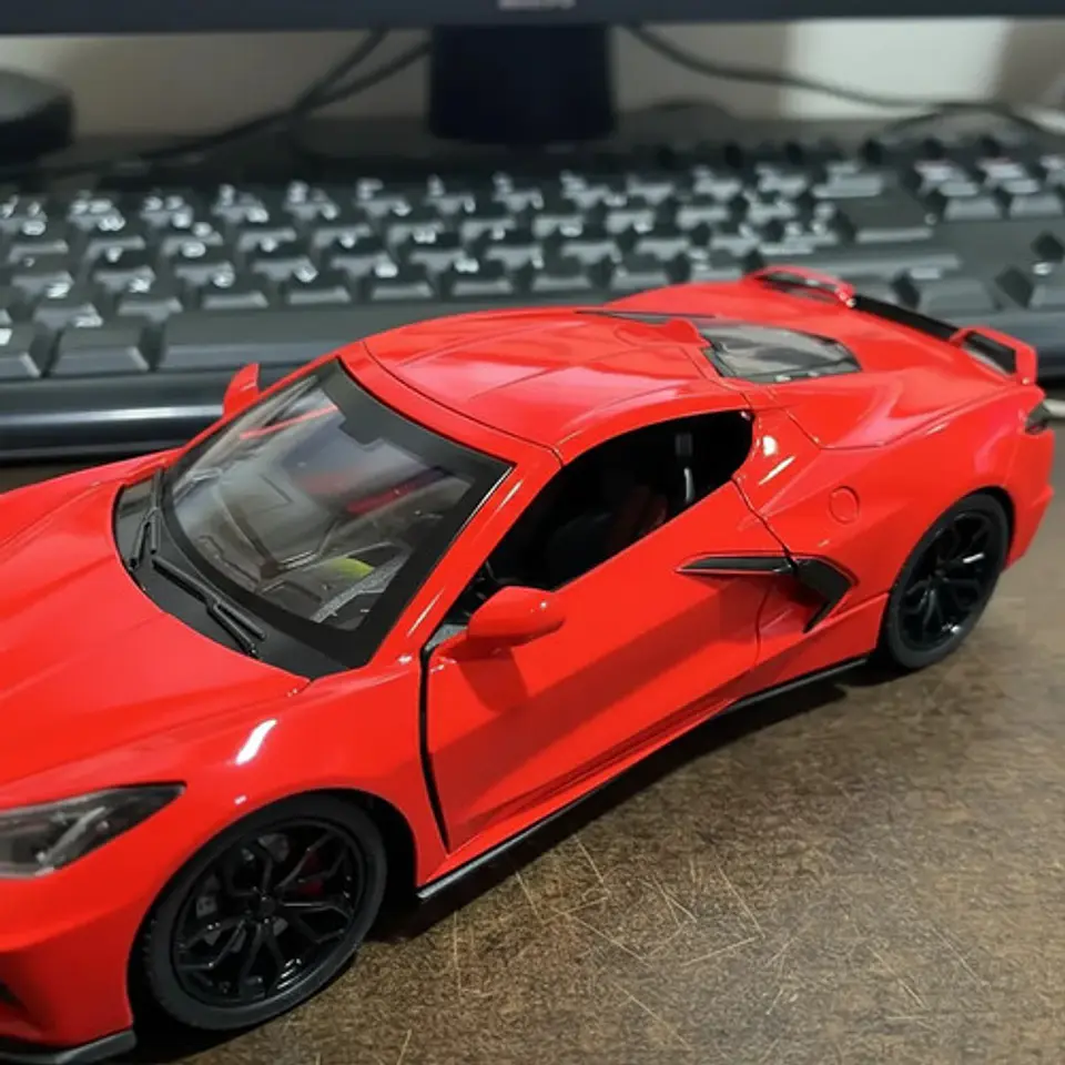 Carro A Escala 1:22 Chevrolet Corvette C8 Stingray Colección 5