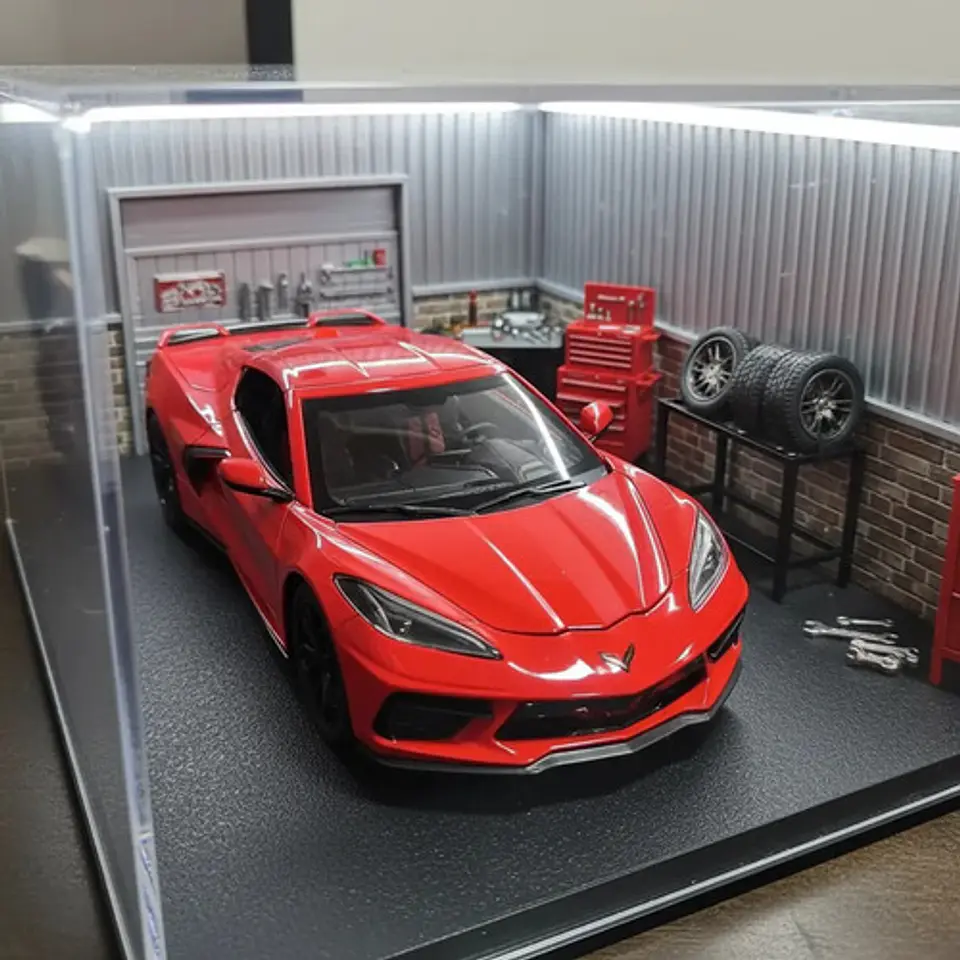 Carro A Escala 1:22 Chevrolet Corvette C8 Stingray Colección 6