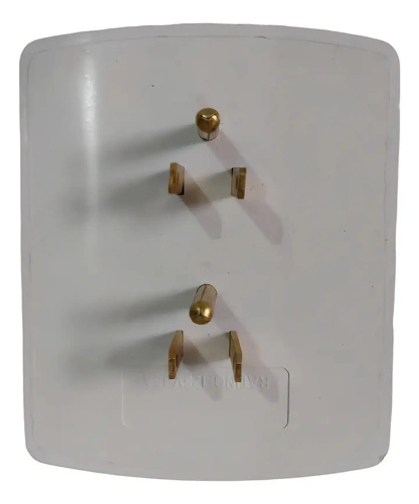 Multitoma De Pared Con 6 Tomas Y Polo A Tierra, Color Beige 2