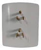 Multitoma De Pared Con 6 Tomas Y Polo A Tierra, Color Beige - Miniatura 2