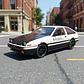 Carro A Escala 1:22 Toyota Trueno Ae86 Initial D De Colecció Blanco - Miniatura 4