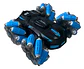 Carro Loco Control Remoto Doble Cara Reloj Luces Sonidos Color Negro Con Azul - Miniatura 3