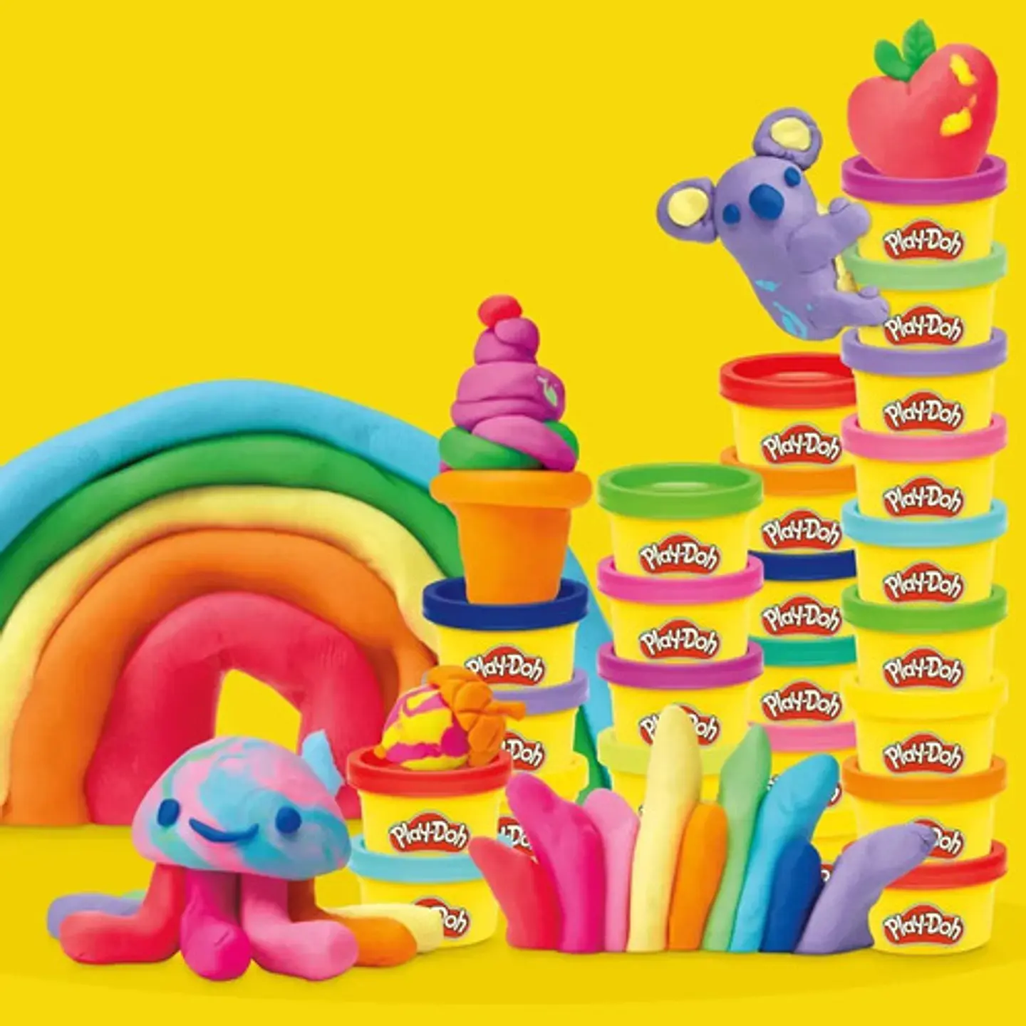Masas Y Plastilinas Play-doh 50 Botes De Colores Arcoíris 4