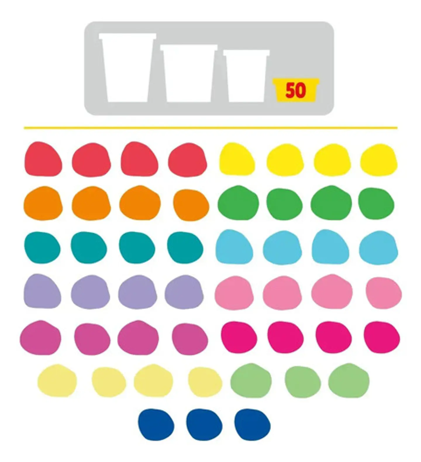 Masas Y Plastilinas Play-doh 50 Botes De Colores Arcoíris 7