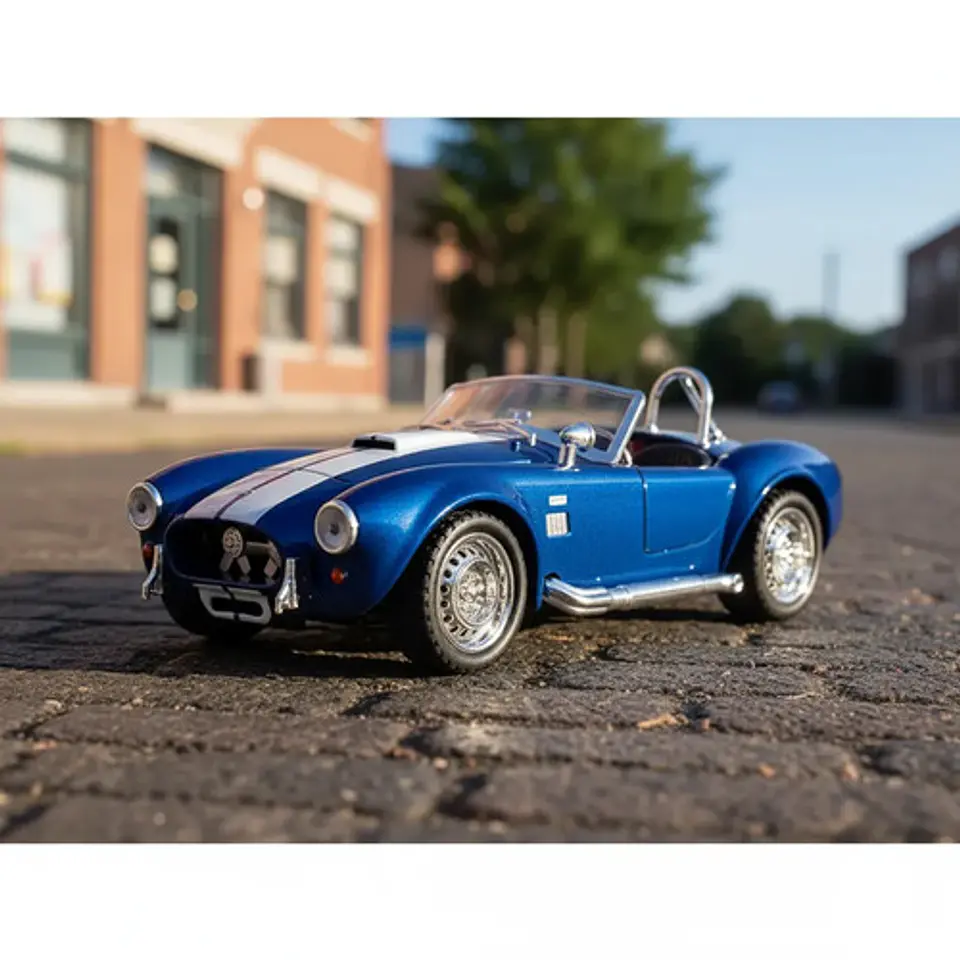 Shelby Cobra 427 S/c 1965 Coche A Escala 1:24 Welly Negro 3