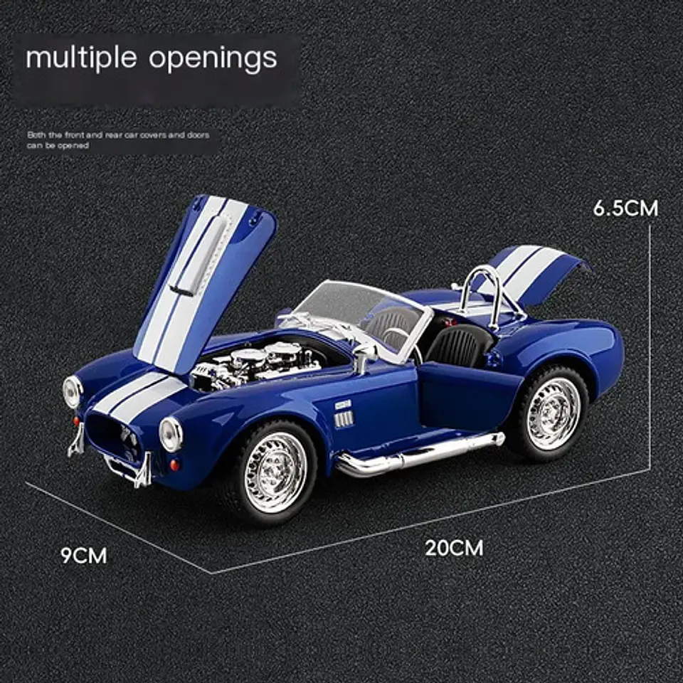 Shelby Cobra 427 S/c 1965 Coche A Escala 1:24 Welly Negro 5
