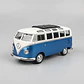 Carro A Escala 1:32 Volkswagen Kombi Clásica De Colección Azul Acero - Miniatura 1