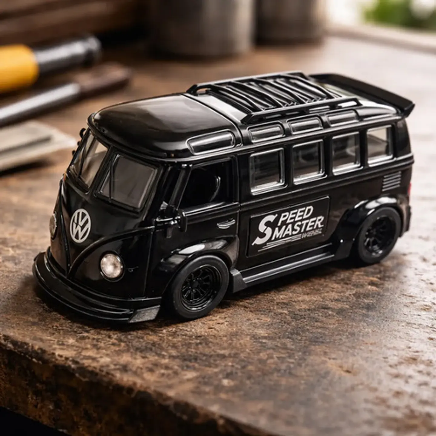 Carro A Escala 1:36 Volkswagen Kombi Van Speed Master 1