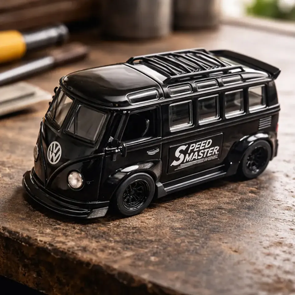 Carro A Escala 1:36 Volkswagen Kombi Van Speed Master 1