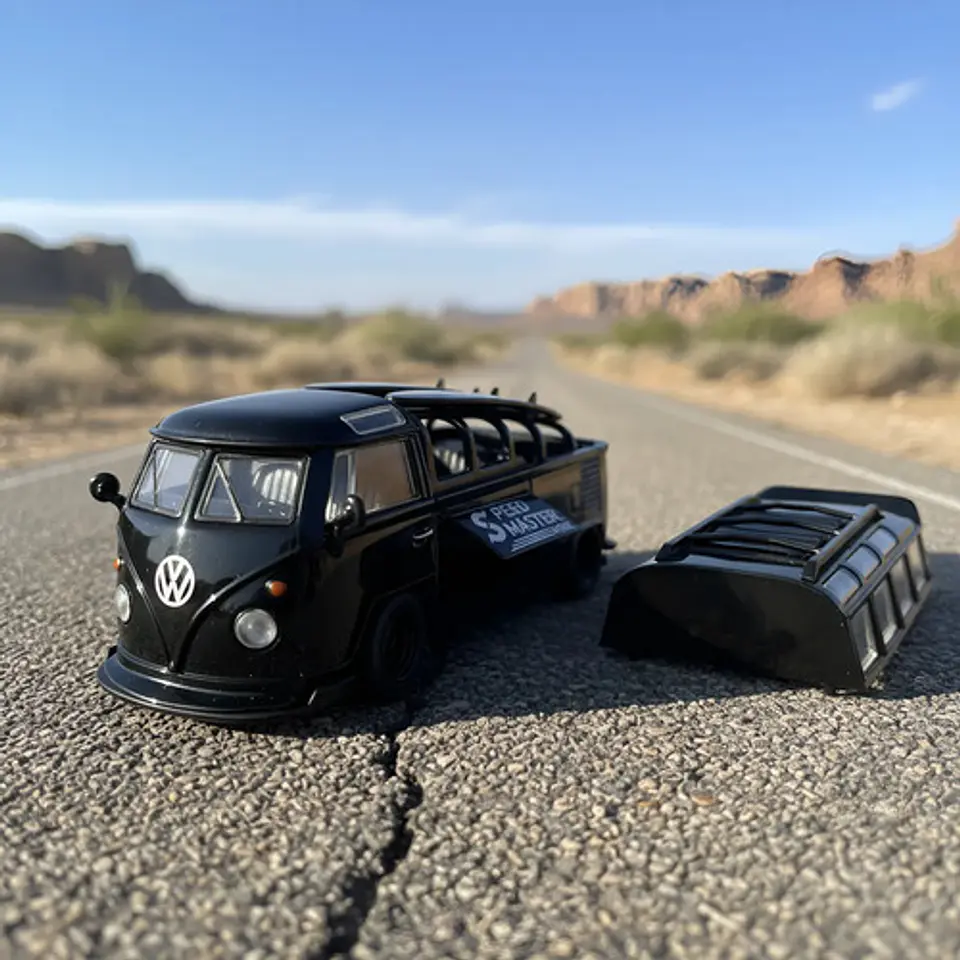 Carro A Escala 1:36 Volkswagen Kombi Van Speed Master 2