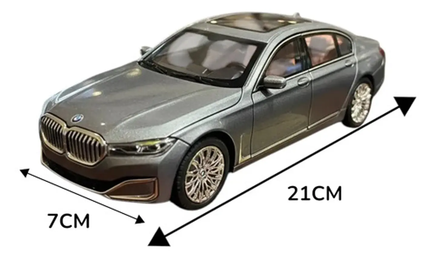Carro De Colección Bmw Serie 7 A Escala 1:24 Metálico 4