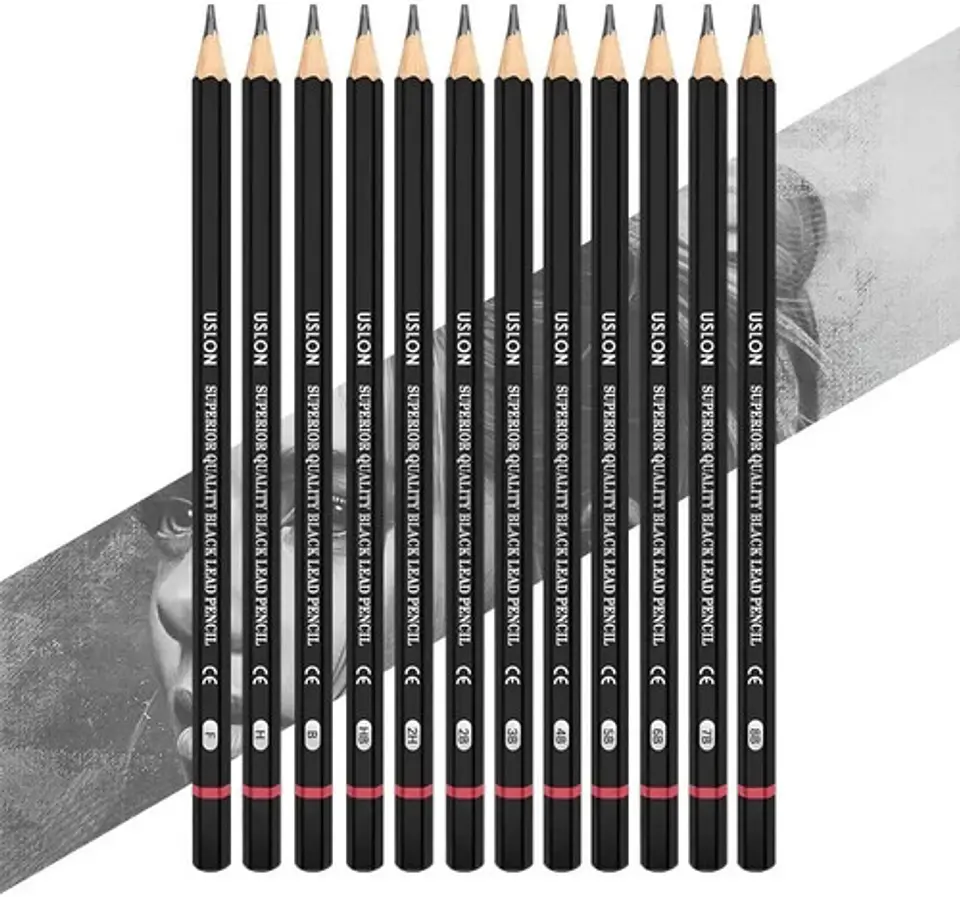 12 Lápices De Grafito De Dibujo Profesionales Sketching 3