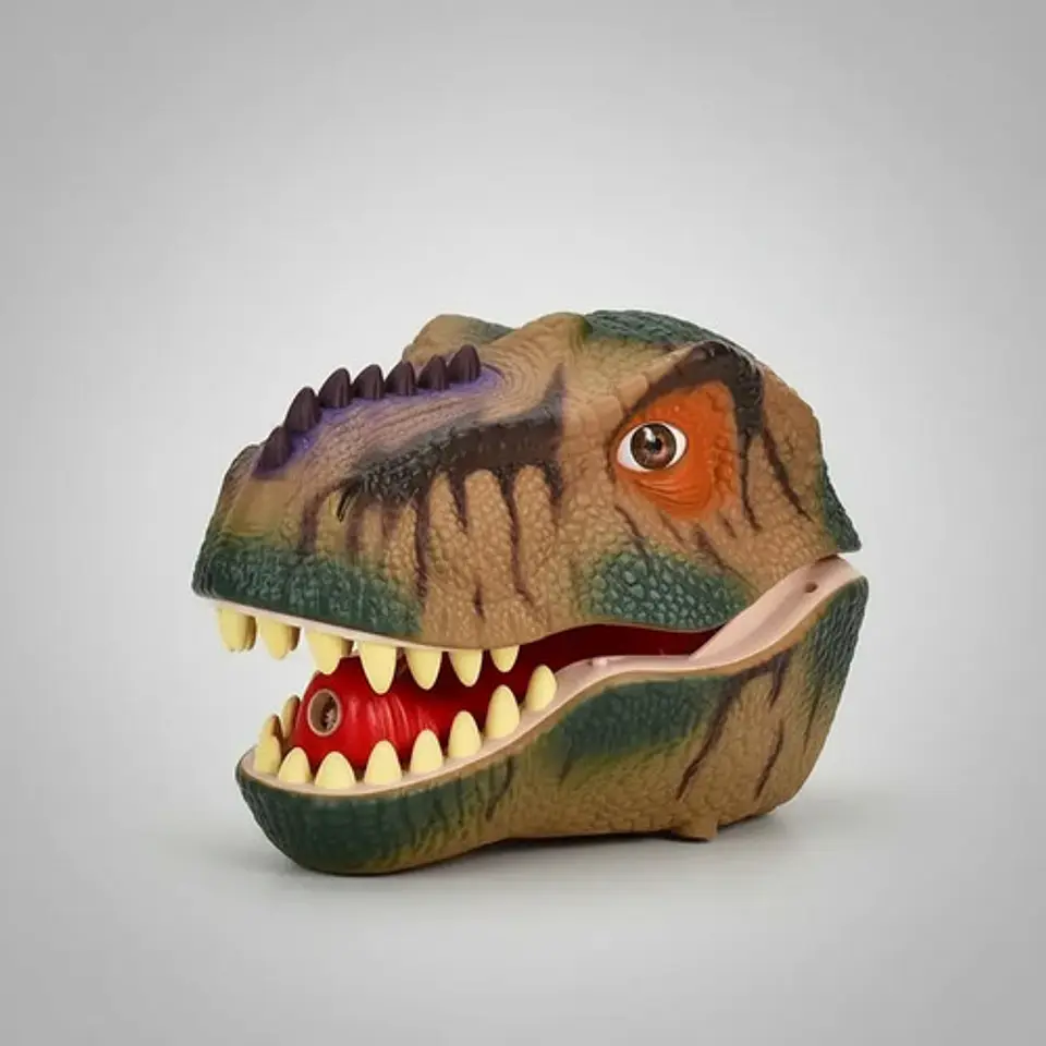 Máquina De Burbujas Cabeza De Dinosaurio Con Luces Y Sonido 1