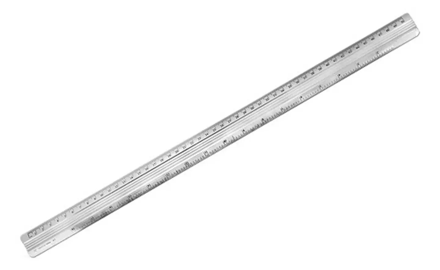 Regla Metálica 50 Cm Penmax En Aluminio Plateado 1