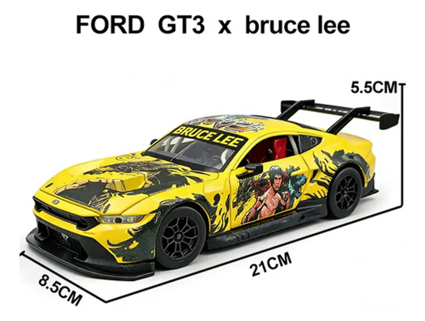 Carro A Escala Ford Mustang Gt3 Bruce Lee 1:24 Colección 2