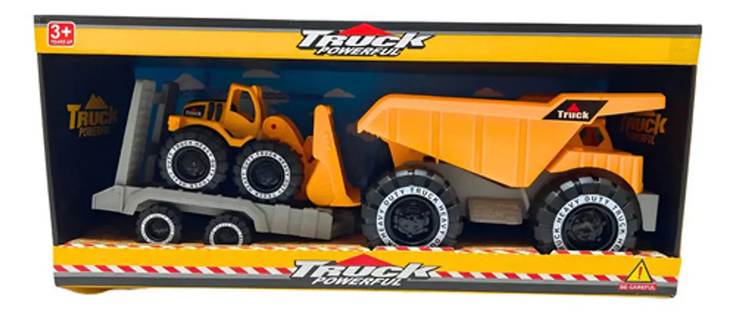 Camión Volqueta Con Remolque Mega Baby Vehiculos Camion Amarillo Set Camion 1