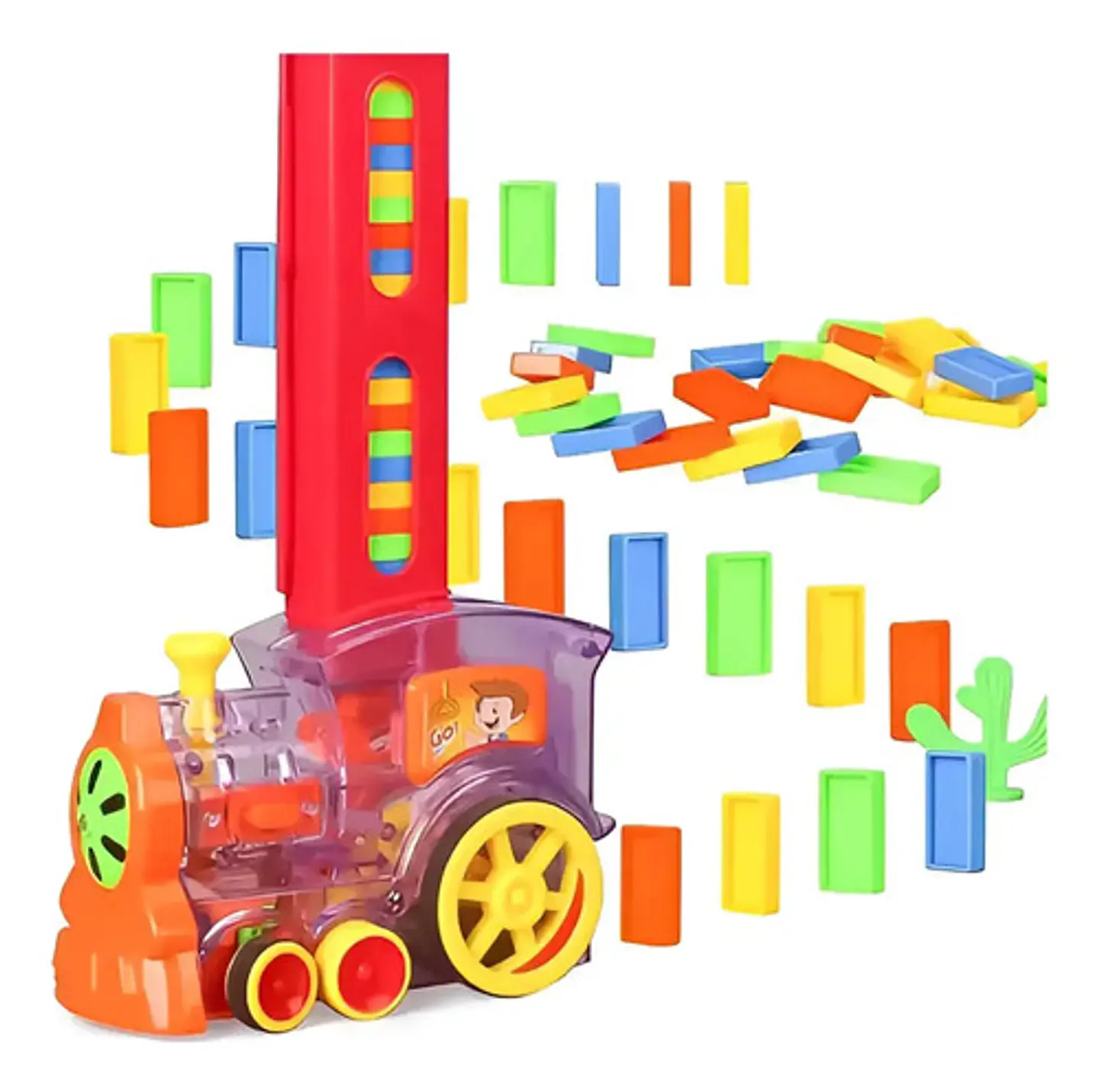 Juguete Para Niños Tren Domino 60 Pcs Automatico Musical 1