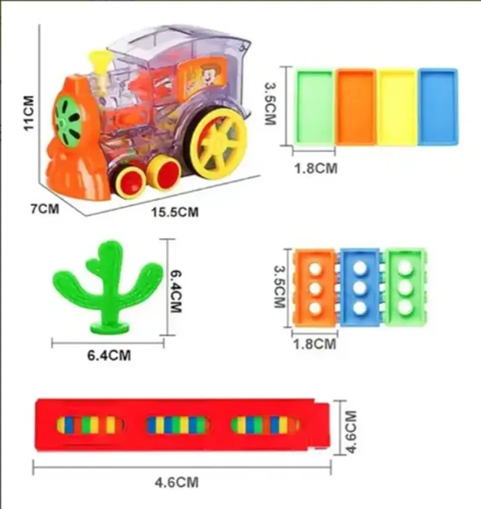 Juguete Para Niños Tren Domino 60 Pcs Automatico Musical 2