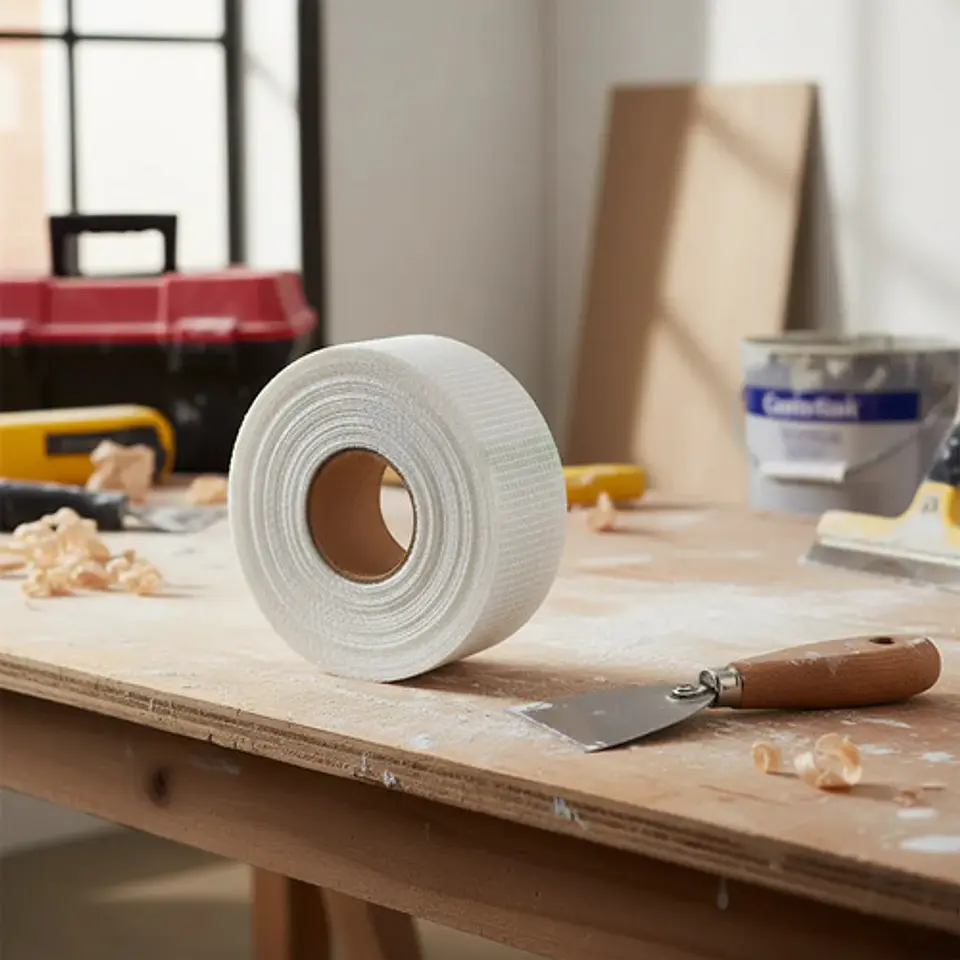 Cinta De Papel Para Juntas De Drywall Autoadhesiva 50mmx50 4